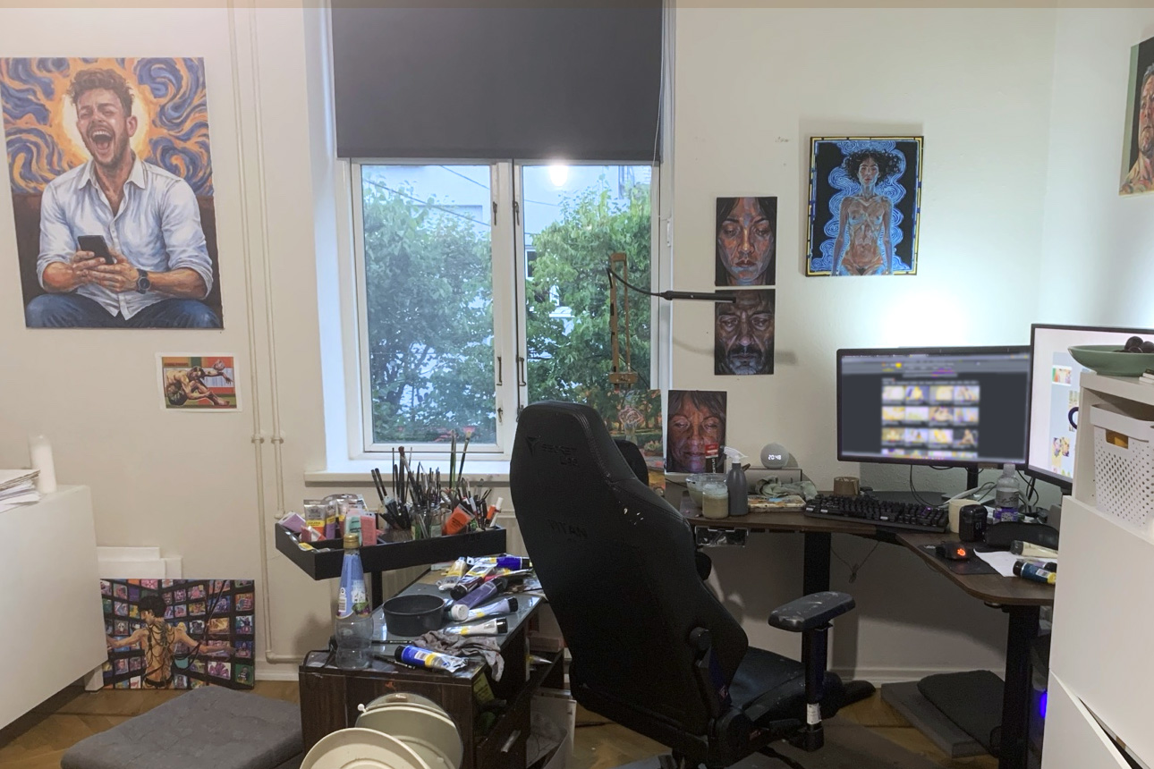 Lars Corneliussen's painting studio in Herning