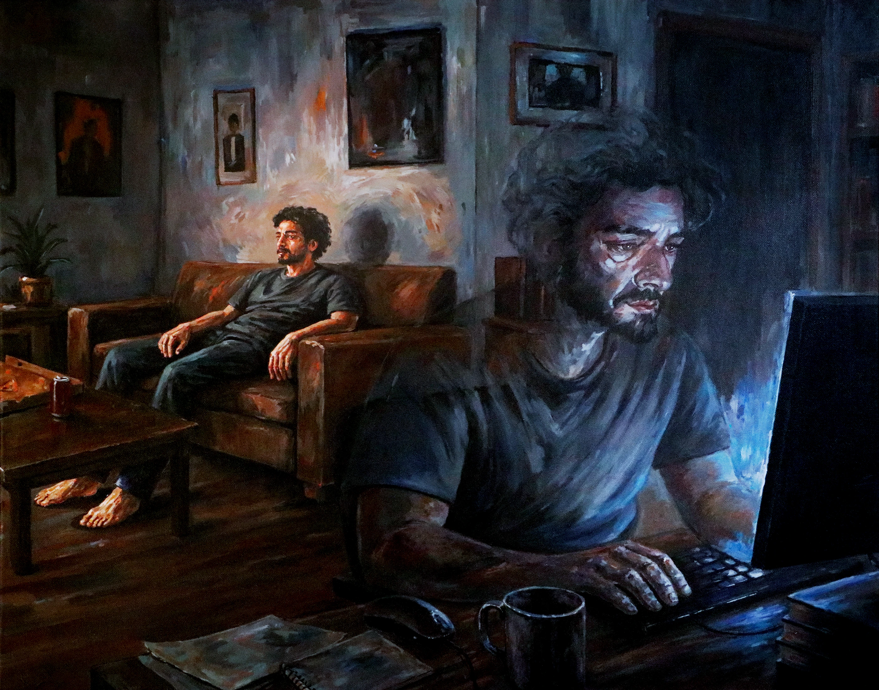Occupational Rumination, painting by Lars Corneliussen